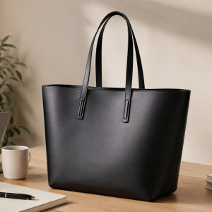 Minimalist Leather Tote Bag for Work and Daily Use